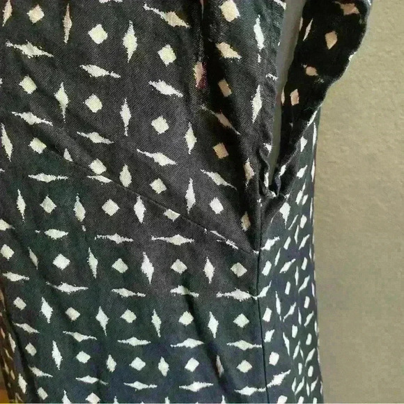 J. Jill Linen Geometric Print Shift Dress Capsleeve XS - Picture 9 of 10